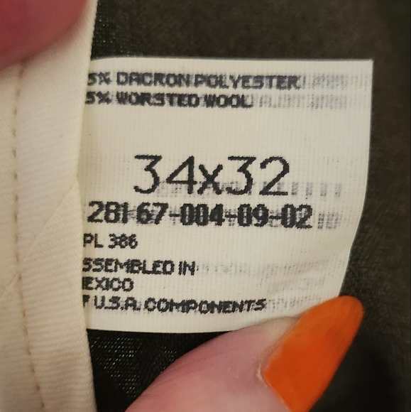 VINTAGE Haggar Men's Flat Front Pants Size 34 X 32 Brown - Picture 3 of 7